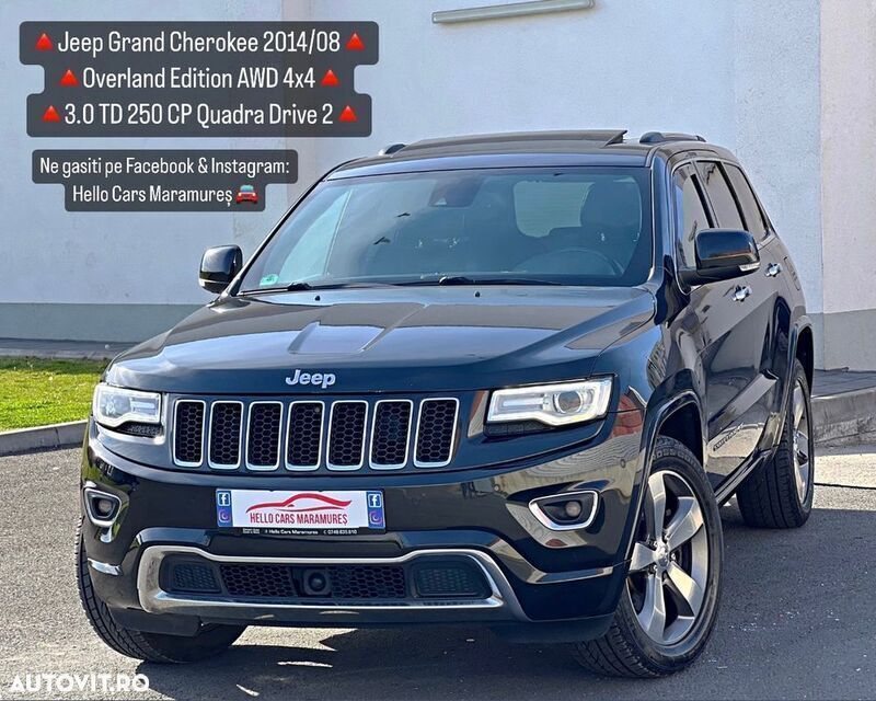 Negru Utilizat 2014 Jeep Grand Cherokee Overland SUV | 17.990 EUR (Scump) - Imagine 1/4