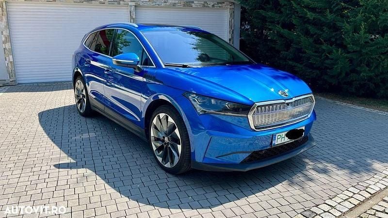 Albastru Utilizat 2022 Skoda Enyaq iV SUV | 35.500 EUR (Puțin scump) - Imagine 1/4