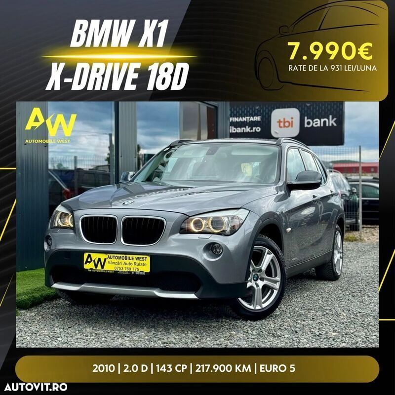 Gri Utilizat 2010 BMW X1 Sport Line SUV | 7.990 EUR (Preț OK) - Imagine 1/4