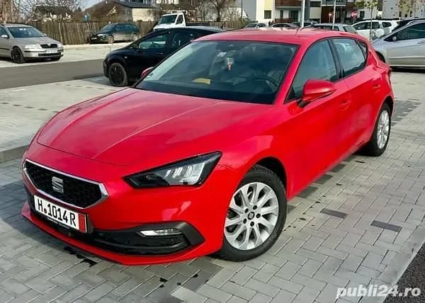 Rosu Utilizat 2021 Seat Leon Hatchback | 13.790 EUR (Preț OK) - Imagine 1/4