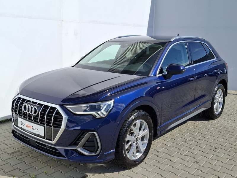 Albastru mediu metalic Utilizat 2023 Audi Q3 S-Line SUV | 32.970 EUR - Imagine 1/4