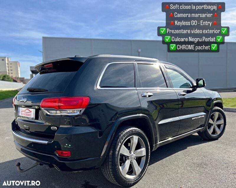 Second-hand Jeep Grand Cherokee Overland 250 CP (183 kW) 2014 Negru SUV