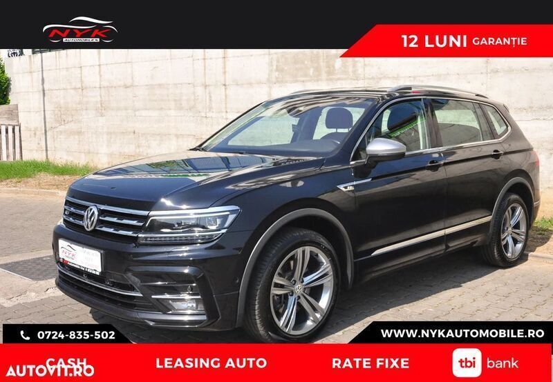 Negru Utilizat 2021 VW Tiguan Allspace R-line SUV | 24.000 EUR (Preț OK) - Imagine 1/4