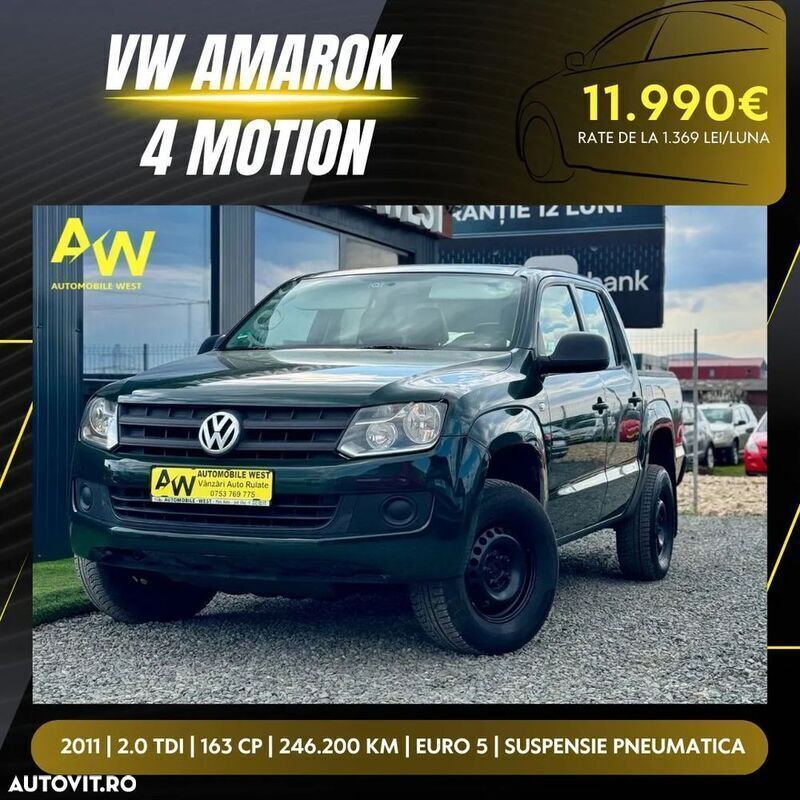 Verde Utilizat 2011 VW Amarok Trendline Pickup | 11.990 EUR - Imagine 1/4