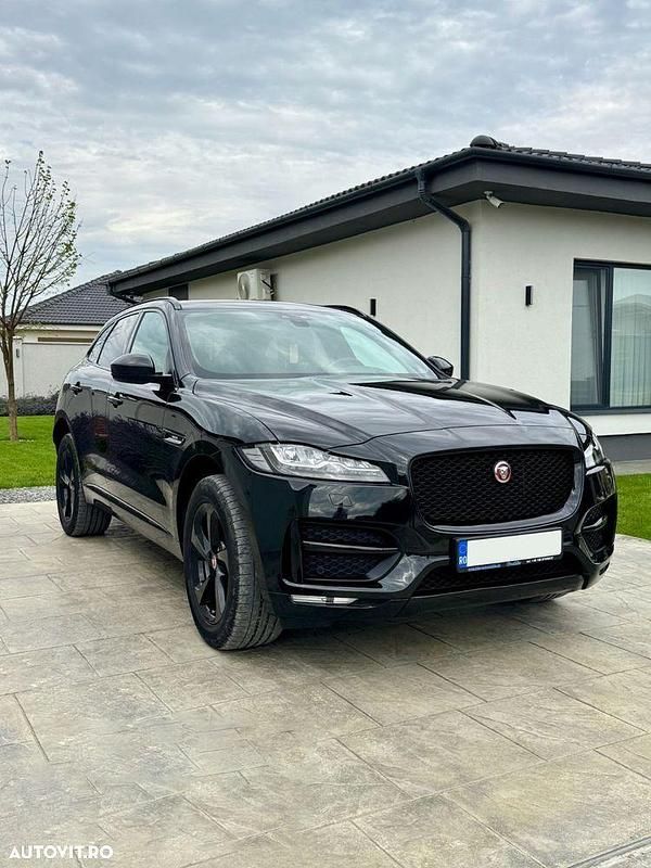 Negru Utilizat 2021 Jaguar F-Pace R-Sport SUV | 22.990 EUR (Super Preț) - Imagine 1/4
