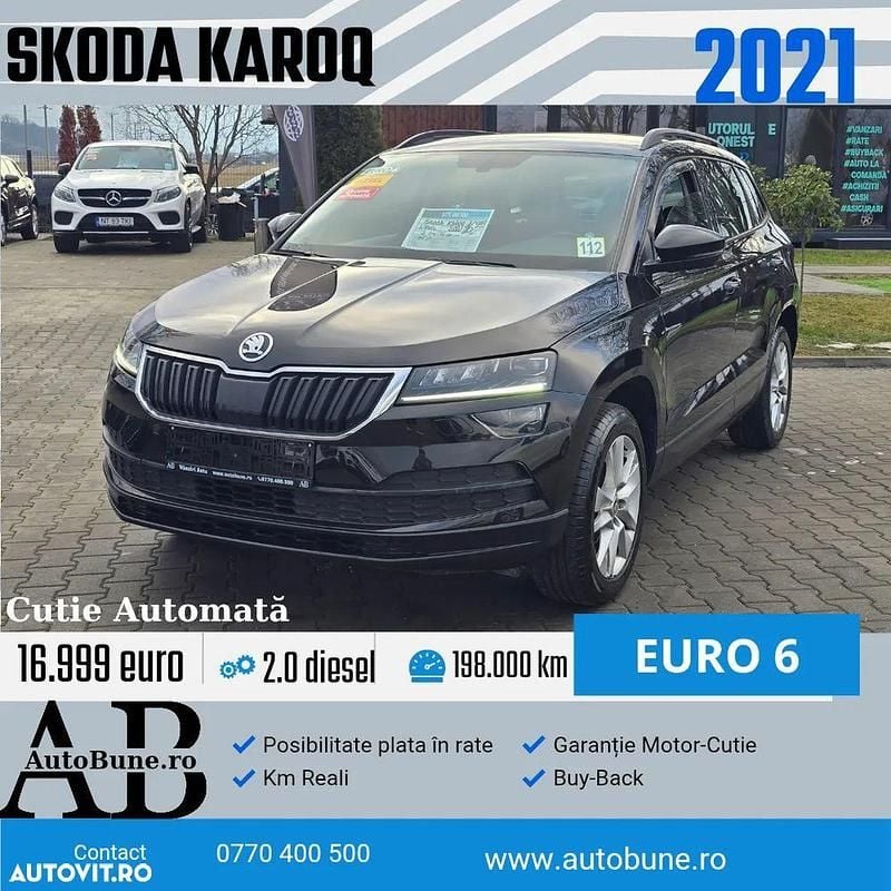 Culoarenegru Second-hand 2021 Skoda Karoq Drive SUV | 16.999 EUR (Preț OK) - Imagine 1/4