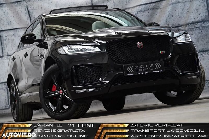 Negru Utilizat 2018 Jaguar F-Pace S SUV | 26.750 EUR - Imagine 1/4