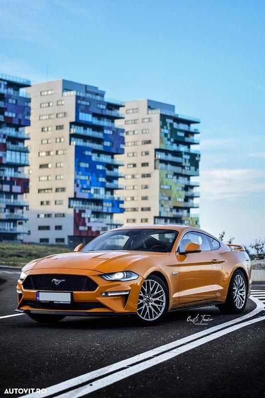 Second-hand Ford Mustang 450 CP (330 kW) 2019 Portocaliu Coupe