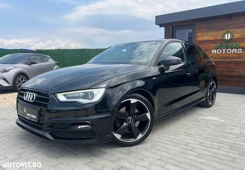 Negru Utilizat 2014 Audi A3 Sportback S-Line Hatchback | 12.390 EUR (Puțin scump) - Imagine 1/4