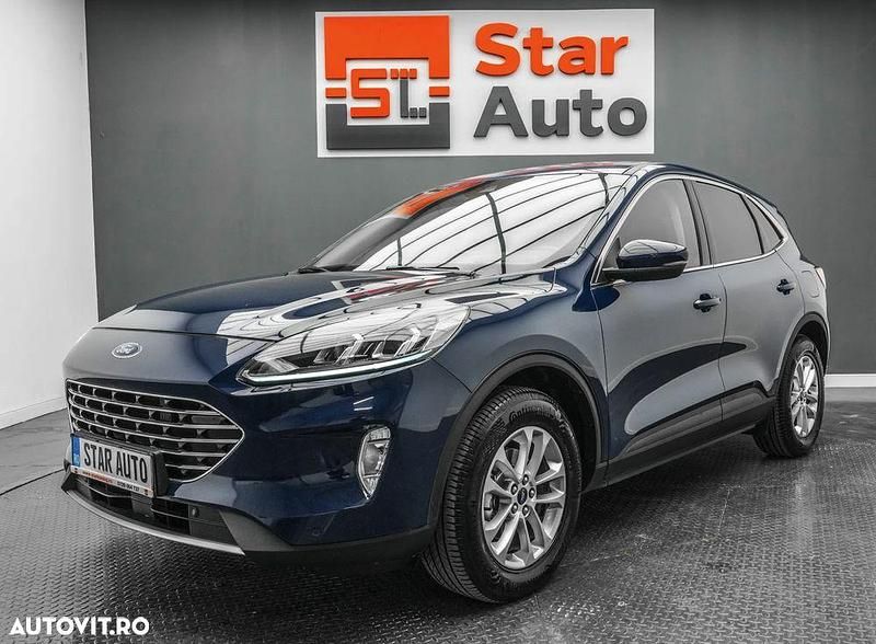 Culoarealbastru Utilizat 2021 Ford Kuga Titanium SUV | 17.490 EUR (Preț OK) - Imagine 1/4