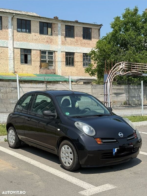 Negru Utilizat 2005 Nissan Micra Visia Hatchback | 1.300 EUR - Imagine 1/4