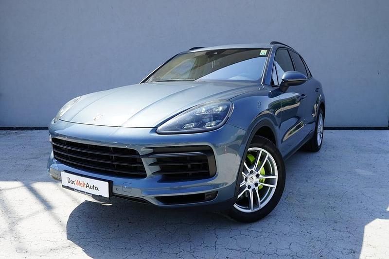 Albastru mediu metalic pereffect Utilizat 2018 Porsche Cayenne SUV | 39.400 EUR - Imagine 1/4