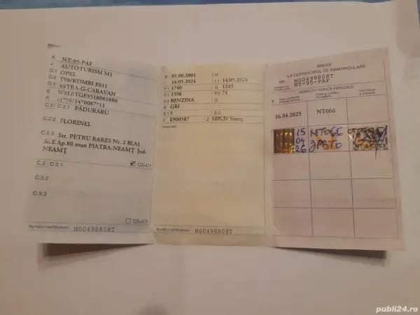 Gri Utilizat 2001 Opel Astra Break | 650 EUR (Preț OK) - Imagine 1/4