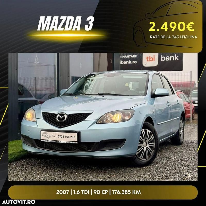 Albastru Utilizat 2007 Mazda 3 | 2.490 EUR (Preț OK) - Imagine 1/4