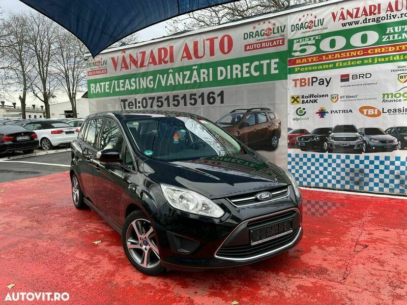 Negru Utilizat 2015 Ford C-MAX Monovolum | 7.499 EUR (Puțin scump) - Imagine 1/4