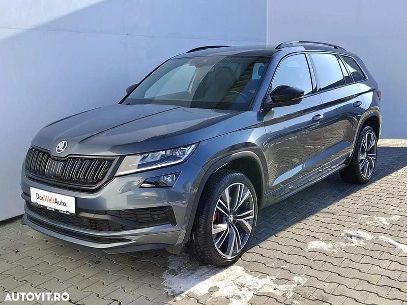 Gri mediumetalic Utilizat 2020 Skoda Kodiaq RS SUV | 35.450 EUR (Puțin scump) - Imagine 1/4