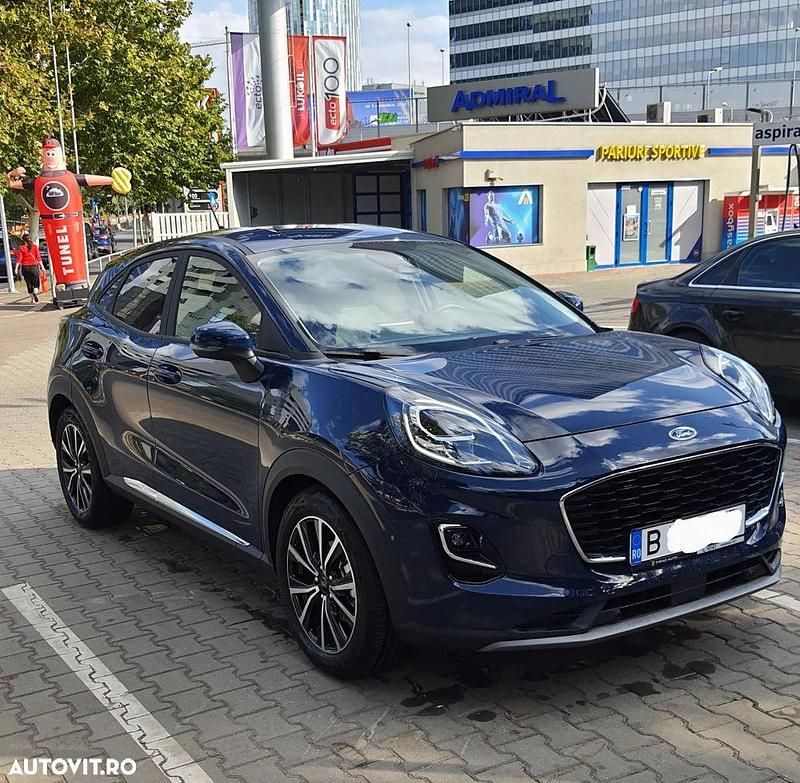 Culoarealbastru Utilizat 2024 Ford Puma Titanium SUV | 20.700 EUR (Preț OK) - Imagine 1/4