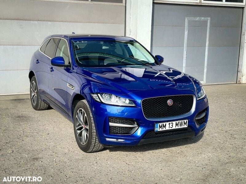 Albastru Utilizat 2017 Jaguar F-Pace R-Sport SUV | 16.500 EUR - Imagine 1/4