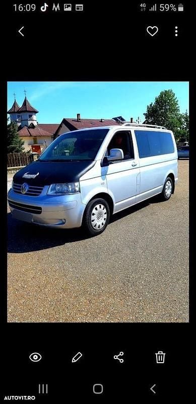 Argint Utilizat 2006 VW Caravelle Monovolum | 6.100 EUR (Super Preț) - Imagine 1/4