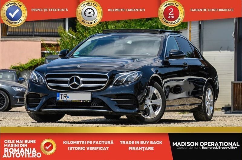 Negru Utilizat 2018 Mercedes E220 Berlinǎ | 22.999 EUR (Super Preț) - Imagine 1/4