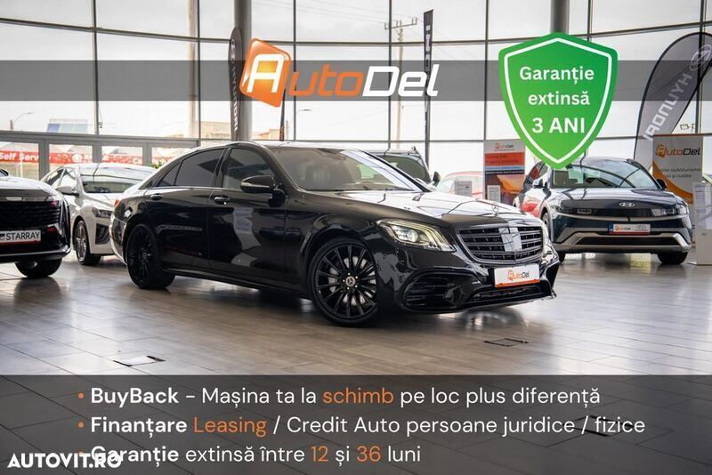 Negru Utilizat 2018 Mercedes S560 Berlinǎ | 48.807 EUR - Imagine 1/4