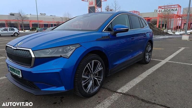 Culoarealbastru Second-hand 2021 Skoda Enyaq iV SUV | 27.000 EUR (Preț bun) - Imagine 1/4