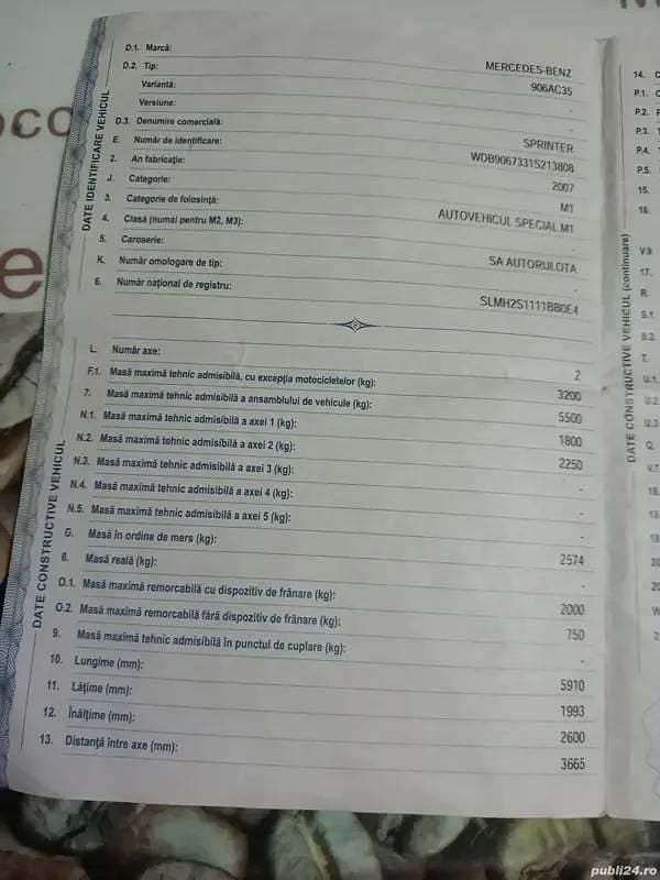 Utilizat 2007 Mercedes Sprinter Van | 18.800 EUR - Imagine 1/4
