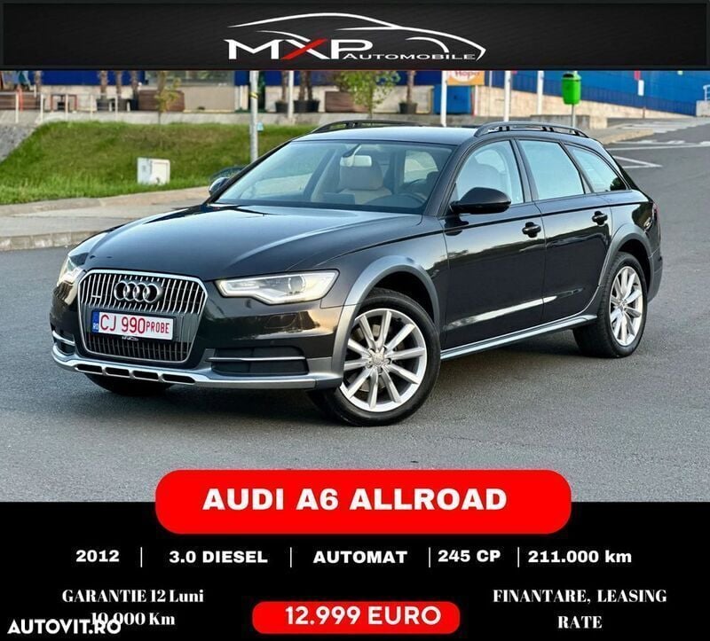 Negru Utilizat 2012 Audi A6 Allroad Break | 12.999 EUR (Preț OK) - Imagine 1/4
