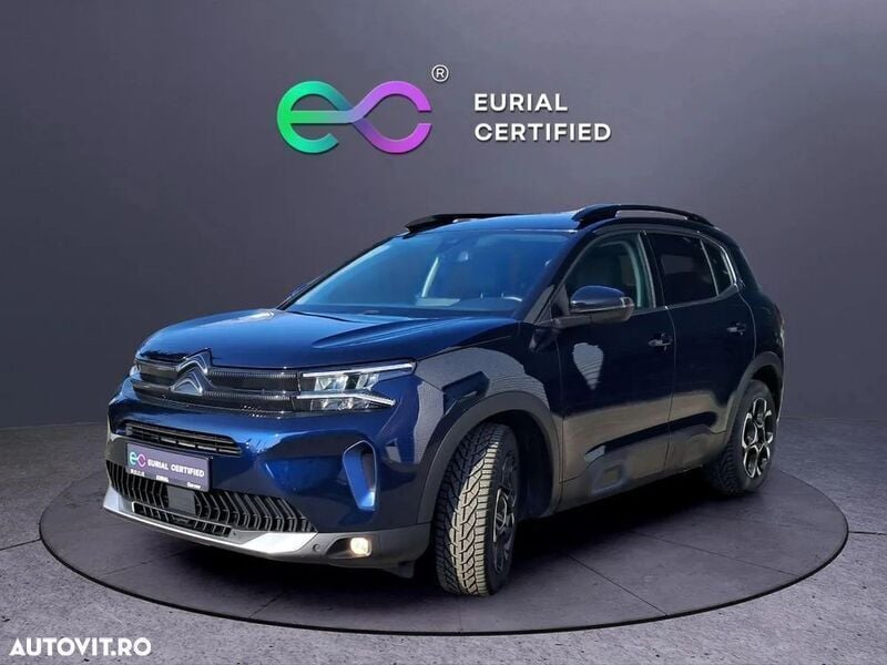 Negru Utilizat 2022 Citroën C5 Aircross PureTech SUV | 24.190 EUR (Preț bun) - Imagine 1/4