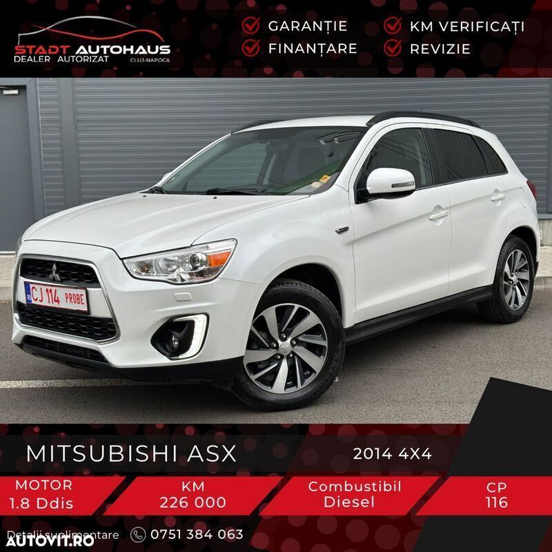 Alb Utilizat 2014 Mitsubishi ASX SUV | 8.100 EUR (Preț OK) - Imagine 1/4