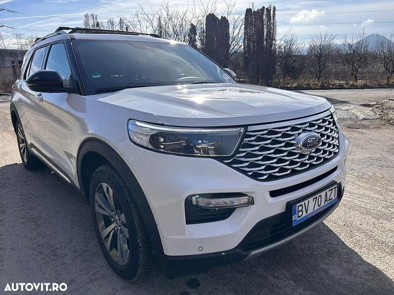 Second-hand Ford Explorer Hybrid Platinum 457 CP (336 kW) 2020 Culoarealb SUV