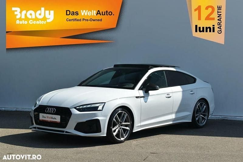 Culoarealb Utilizat 2022 Audi A5 Sportback S-Line Hatchback | 33.901 EUR (Puțin scump) - Imagine 1/4