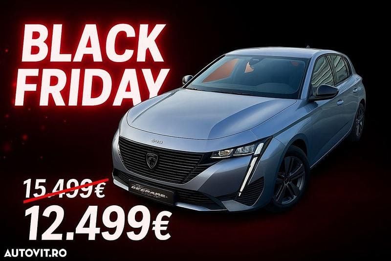 Culoareargint Utilizat 2022 Peugeot 308 Allure Hatchback | 12.499 EUR (Puțin scump) - Imagine 1/4