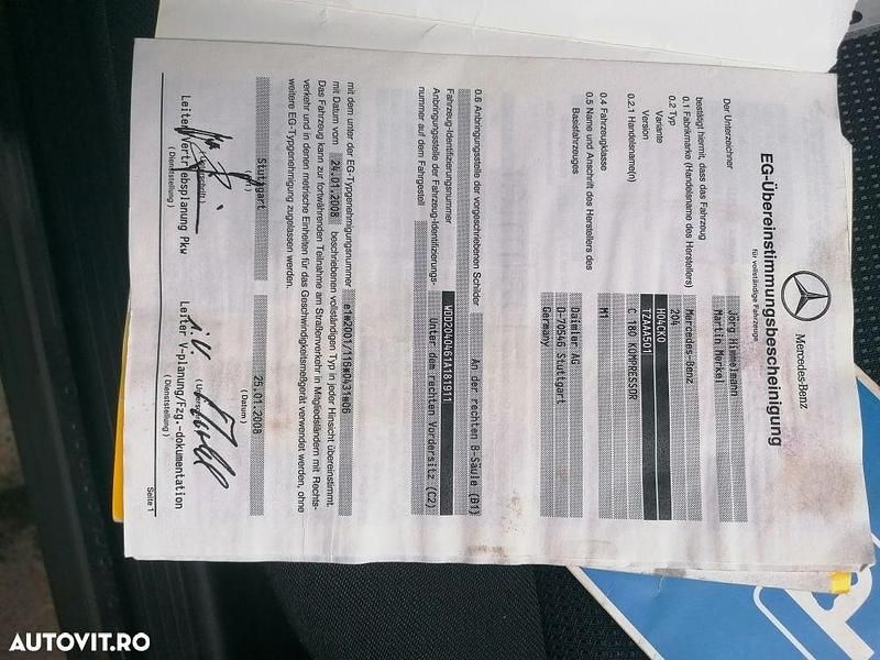 Second-hand Mercedes C180 Elegance 156 CP (114 kW) 2008 Culoaregri Berlinǎ