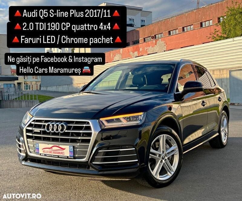 Negru Utilizat 2017 Audi Q5 Sport SUV | 21.990 EUR (Preț OK) - Imagine 1/4
