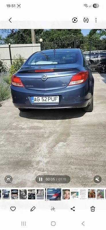 Second-hand Opel Insignia 140 CP (102 kW) 2009 Albastru Berlinǎ