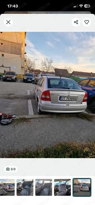 Second-hand Opel Astra 62 CP (45 kW) 2001 Argintiu Berlinǎ