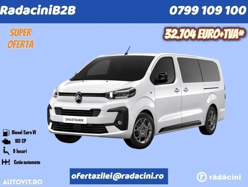 Alb Nouă 2025 Citroën Spacetourer Van | 39.572 EUR - Imagine 1/4