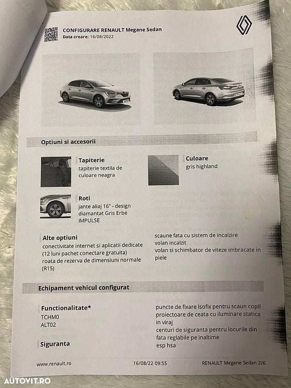 Second-hand Renault Mégane IV Intens 140 CP (102 kW) 2023 Gri Berlinǎ