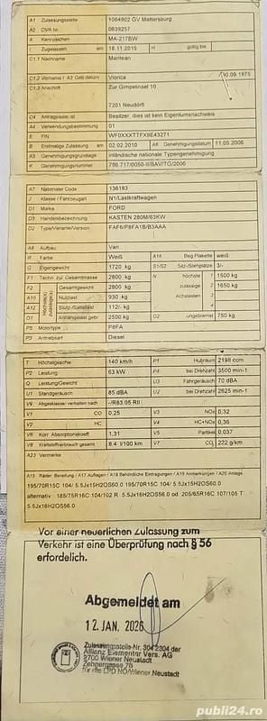 Second-hand 2010 Ford Transit | 3.000 EUR (Preț OK) - Imagine 1/4