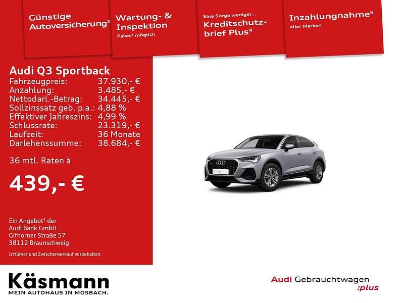 Utilizat 2022 Audi Q3 Sportback Sport SUV | 40.958 EUR (Preț bun) - Imagine 1/1