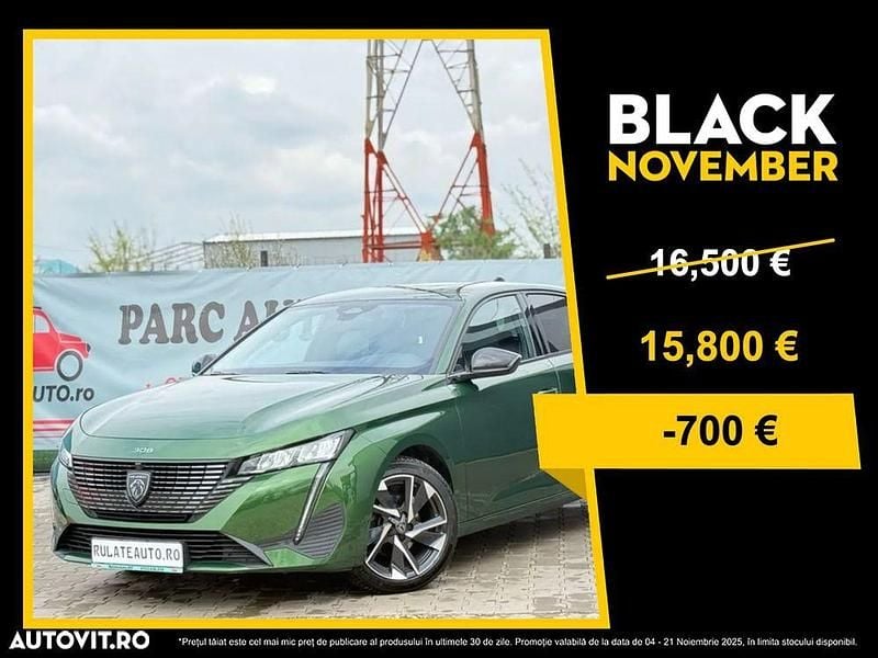 Verde Utilizat 2022 Peugeot 308 Allure Hatchback | 15.800 EUR (Scump) - Imagine 1/4