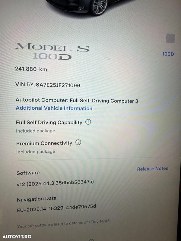 Second-hand Tesla Model S 310 kW (422 CP) 2019 Culoarenegru Hatchback