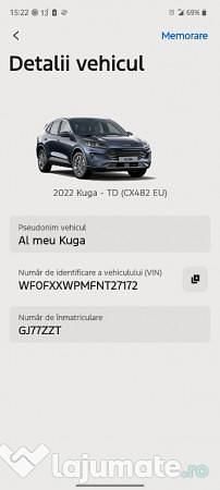 Second-hand Ford Kuga 150 CP (110 kW) 2022 Albastru SUV