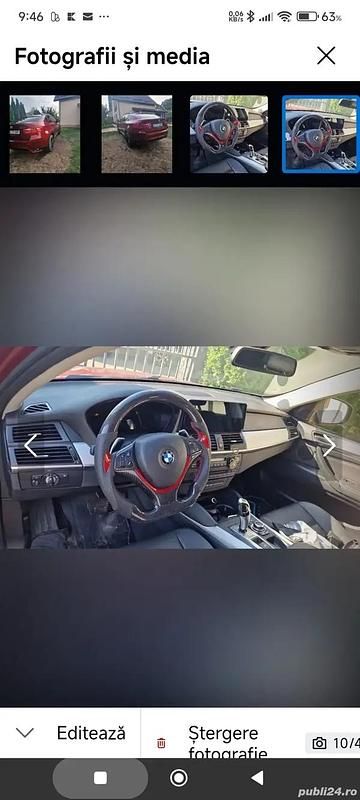 Second-hand BMW X6 245 CP (180 kW) 2011 Rosu SUV