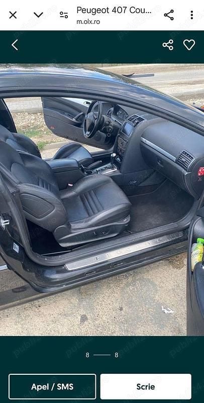 Second-hand Peugeot 407 Coupe 136 CP (100 kW) 2009 Negru Coupe