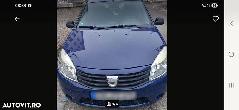 Culoarealbastru Utilizat 2009 Dacia Sandero Ambiance | 1.800 EUR (Preț bun) - Imagine 1/4