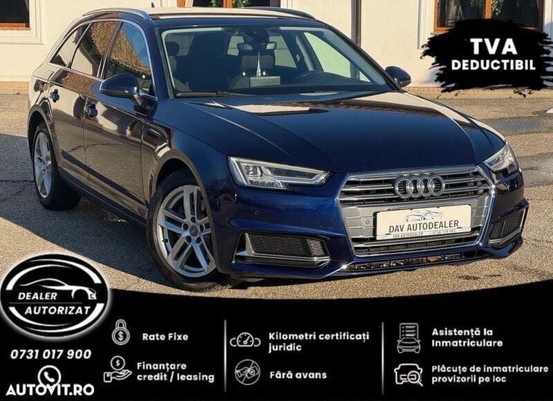 Albastru Utilizat 2019 Audi A4 Sport Break | 16.268 EUR (Super Preț) - Imagine 1/4