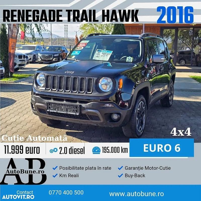 Culoarenegru Utilizat 2016 Jeep Renegade Trailhawk SUV | 11.999 EUR (Preț OK) - Imagine 1/4