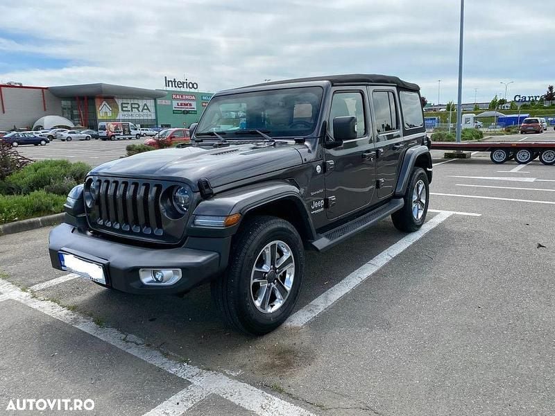 Culoarenegru Utilizat 2021 Jeep Wrangler Unlimited Sahara SUV | 35.999 EUR - Imagine 1/4